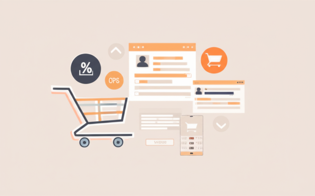A collage of key CPA offer types: a lead capture form (CPL), shopping cart purchase (CPS), download icon (CPD), mobile app install button (CPI), and an overlay representing a hybrid CPL + CPS model