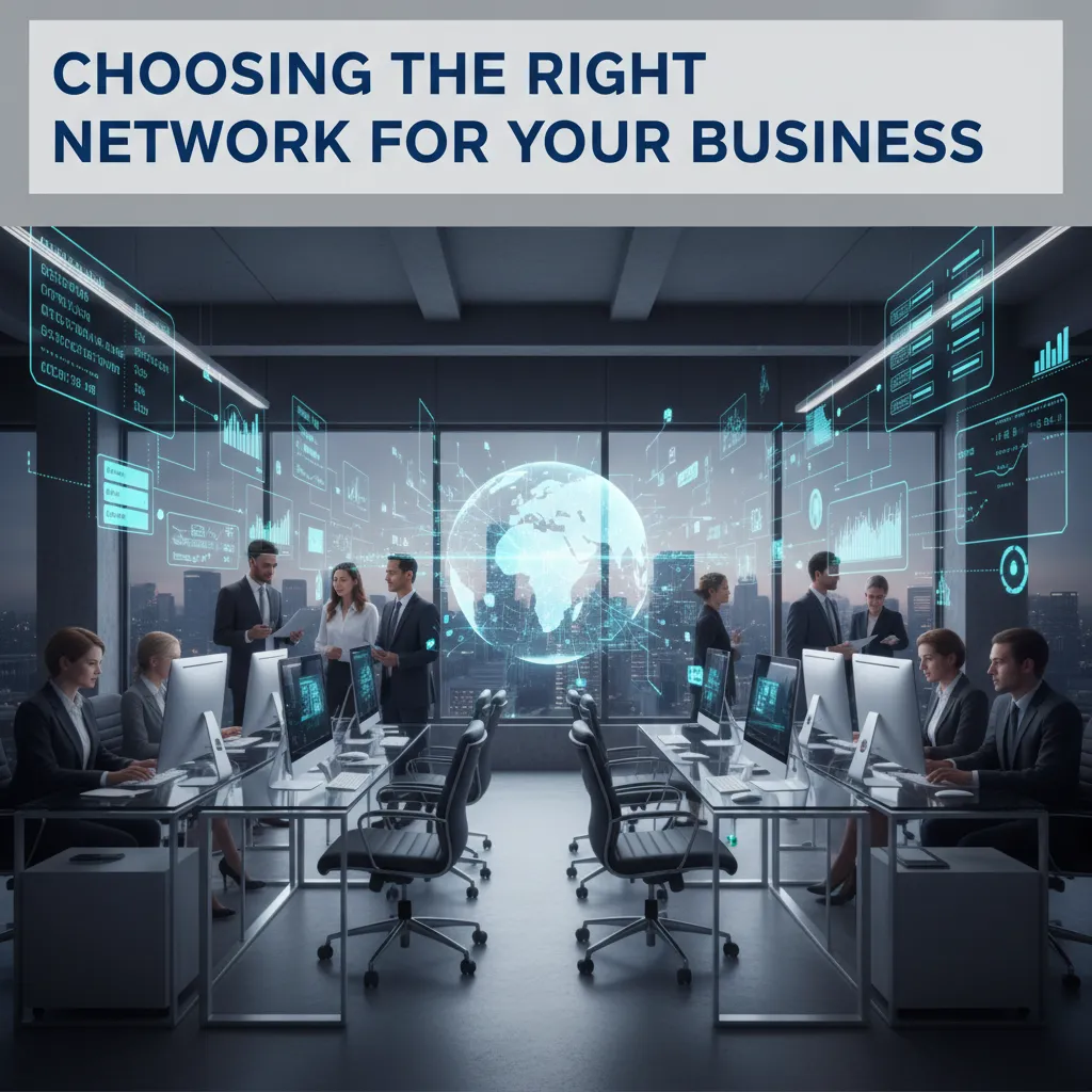 Business network strategy illustration